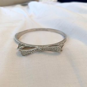 Silver w/ Crystals Bow Tie Bangle